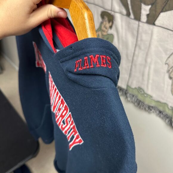 Vintage Liberty University Embroidered Spell Out College Hoodie - Picture 3 of 4